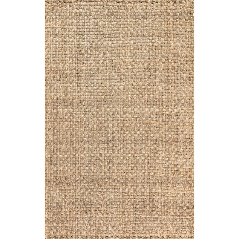 JONATHAN Y Hiro Hand Woven Boucle Chunky Jute Area Rug - 3 X 5 - Natural
