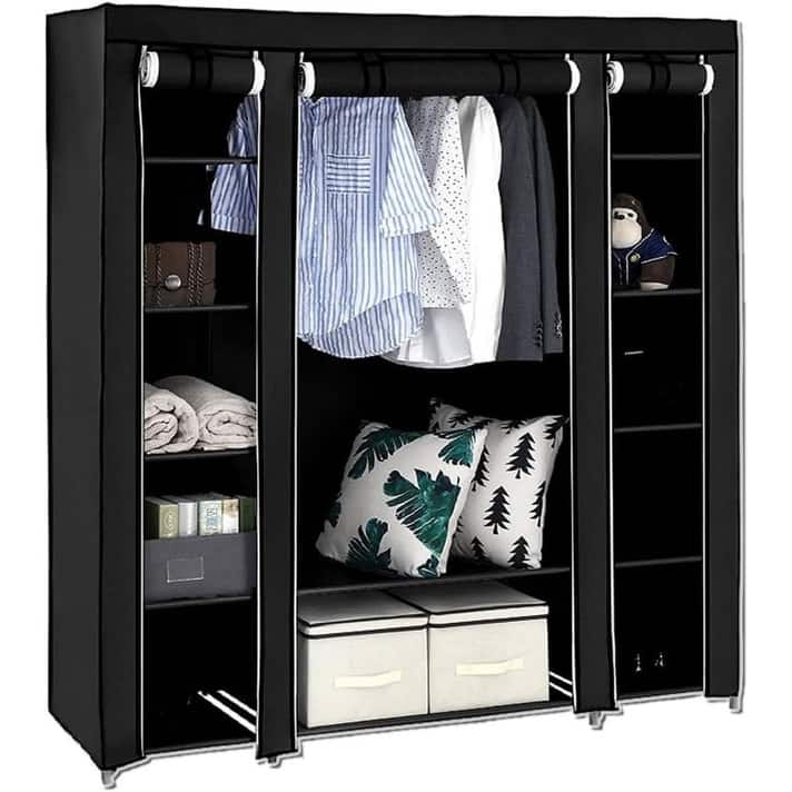 Portable Closet 58"x 17" x 68 7/8" Clothes Storage Closet Shelves. Great for hanging clothes Clothes organizer