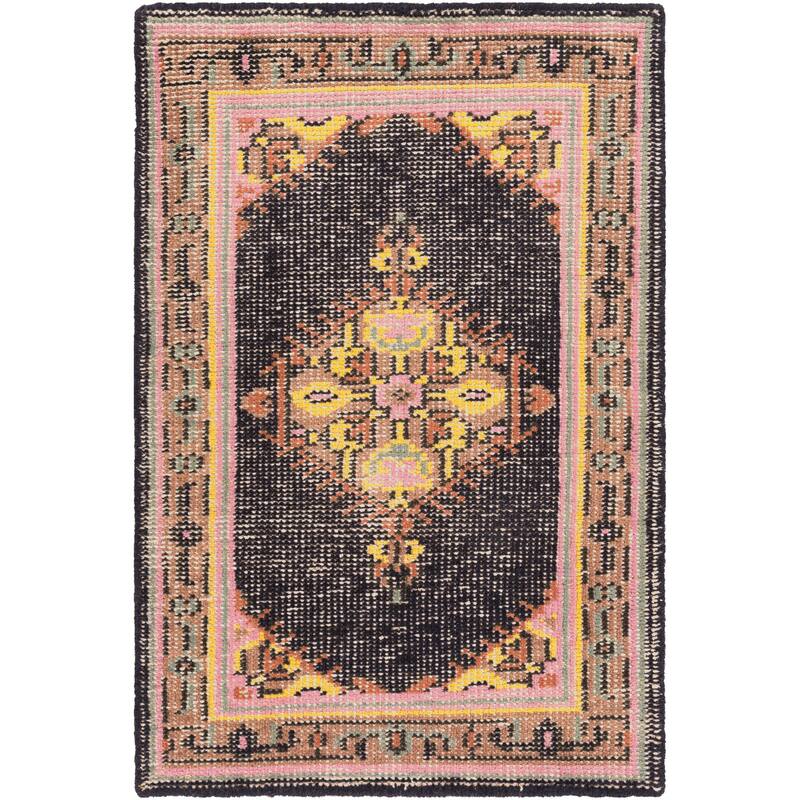 Hand-knotted Alford Boho Medallion Wool Area Rug
