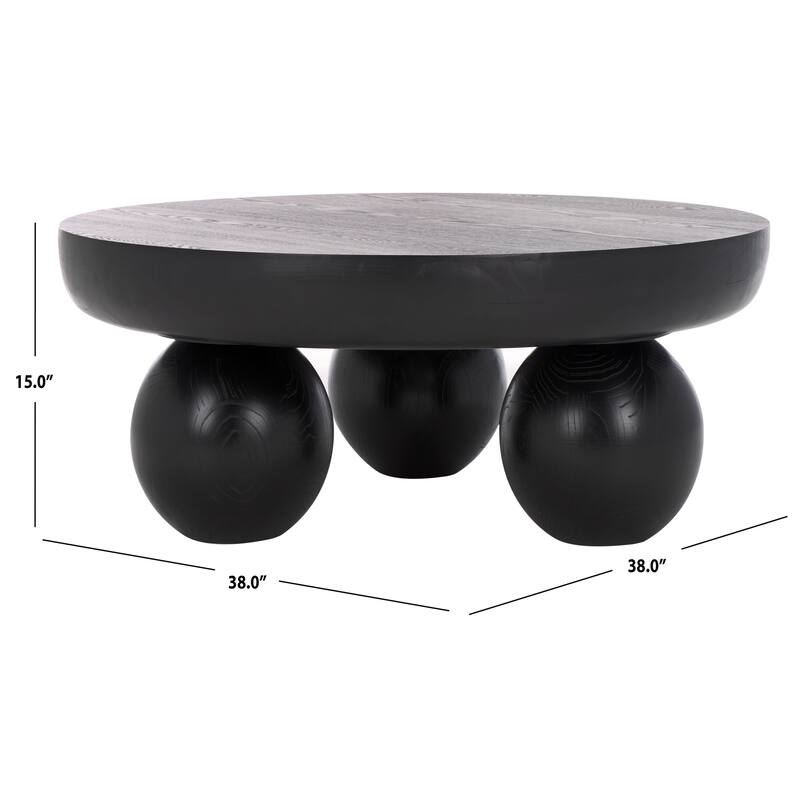 SAFAVIEH Couture Hayliette Round Wood Coffee Table - 38"W x 38"D x 15"H
