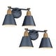 preview thumbnail 16 of 35, Modern Bathroom Vanity Light, Hammered Metal Shade 2 Pack - Blue-2 Light
