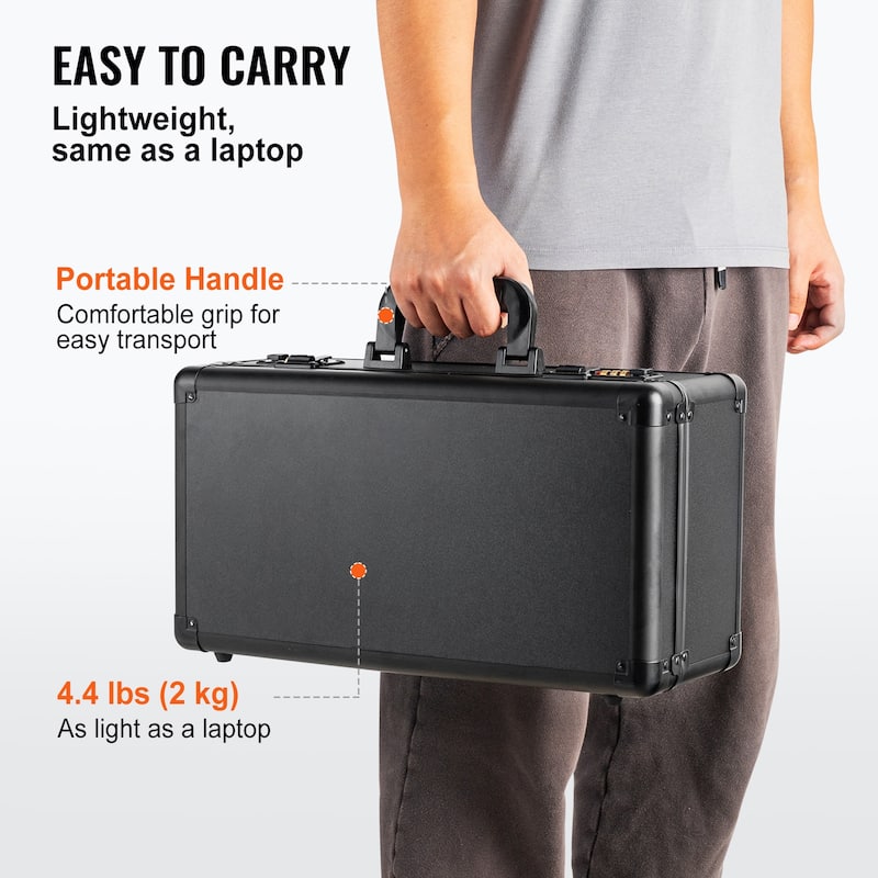 Graded Card Storage Box with Coded Lock Foam Dividers