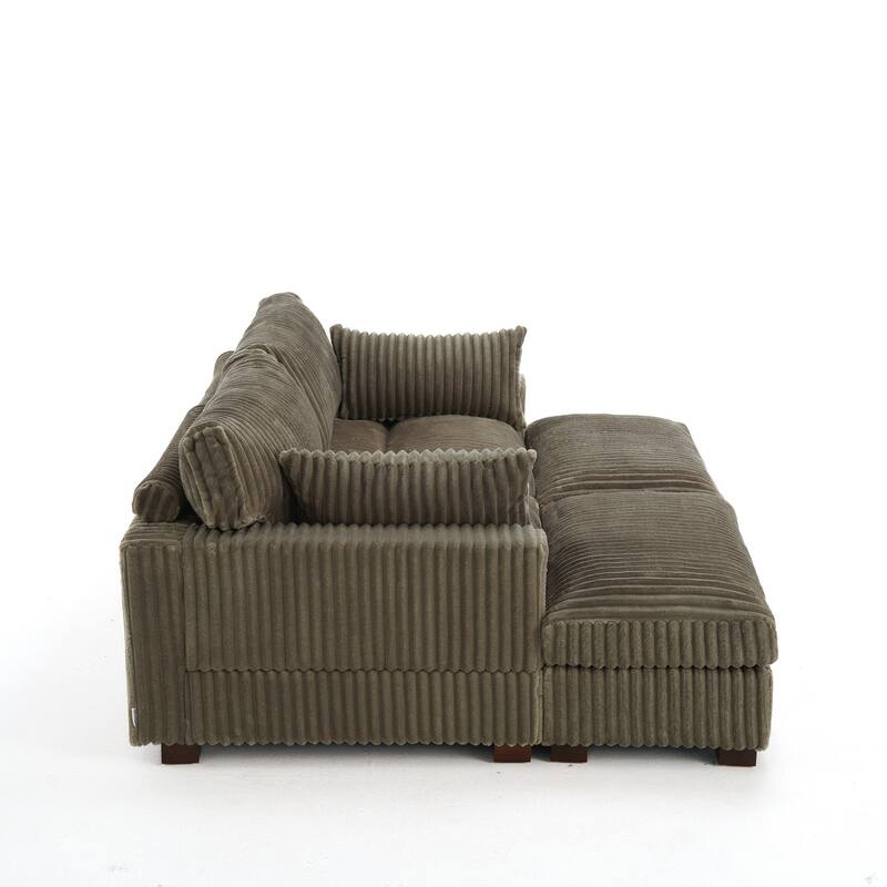 Oversized U-shaped Plush Modular Sectional Sofa Set