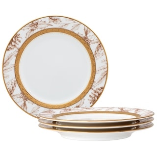 Noritake Charlotta Gold Set Of 4 Holiday Harvest Appetizer Plates, 6-1/4"