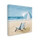 Stupell Blue Beach Chair Painting Canvas Wall Art Design by Julie ...
