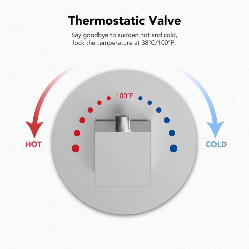 EVERSTEIN Dual Shower System 12" Rain Shower Head with High Pressure Handheld Sprays