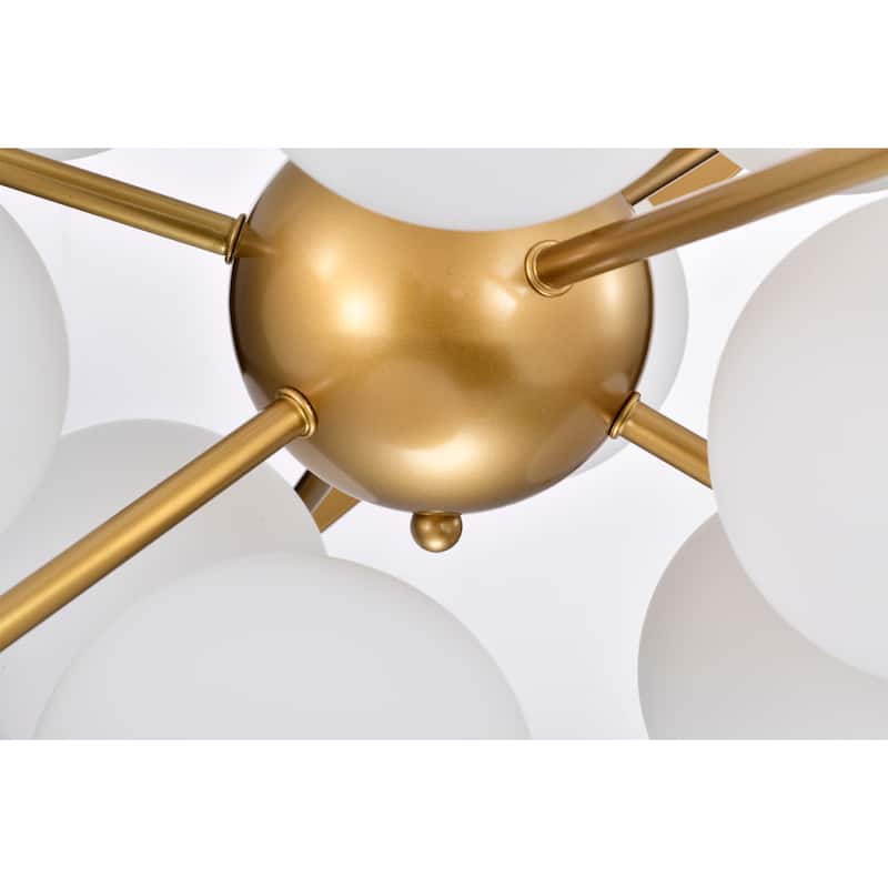 Melita 19 Inch Matte Gold Modern Sputnik Pendant Ceiling Lighted