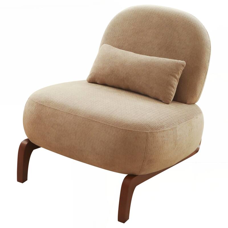 Accent Chair with Solid Wood Legs