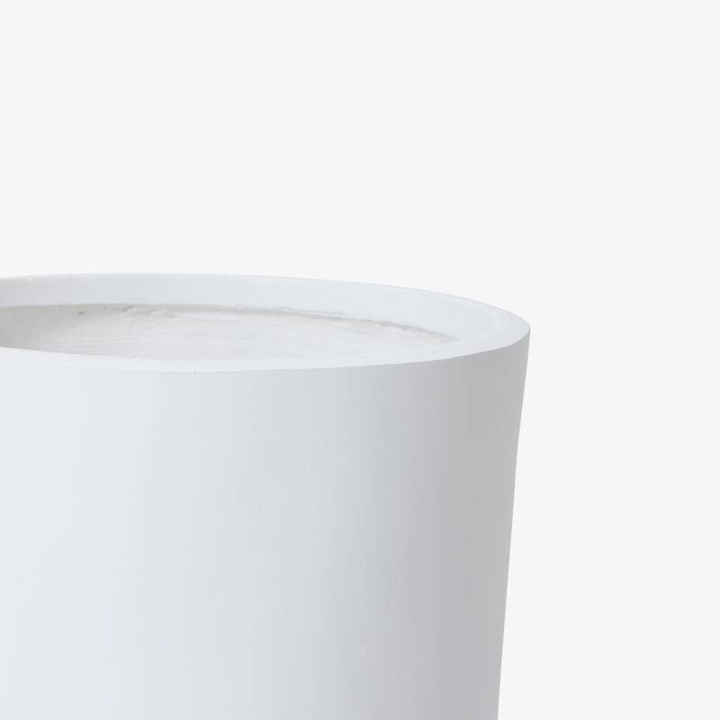 Round Smooth Finish Indoor/Outdoor MgO Planter, Single Planter for Indoors/Outdoors