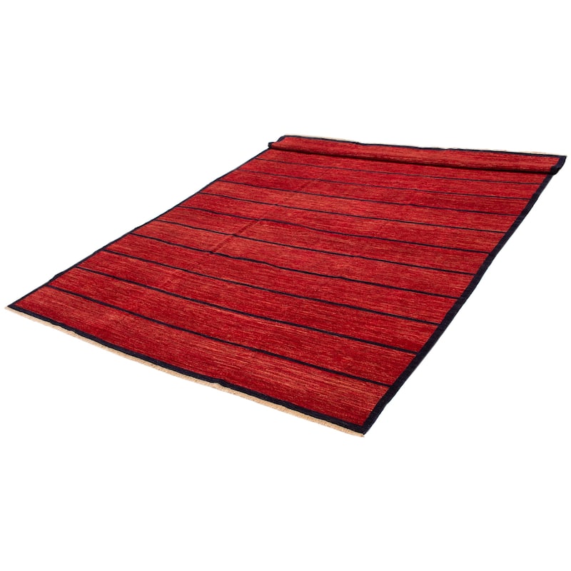 ECARPETGALLERY Hand-knotted Finest Peshawar Ziegler Red Wool Rug - 9'9 x 13'8