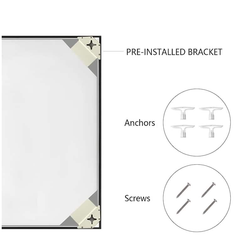 Metal Framed Rectangle Bathroom Vanity Mirror Wall Mirror