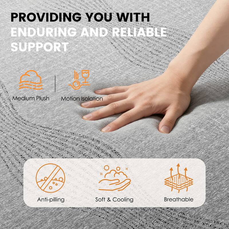 King Size Mattress, 10 Inch Memory Foam Mattress, Fiberglass Free, Breathable Cooling Layers, Certified Safe Materials