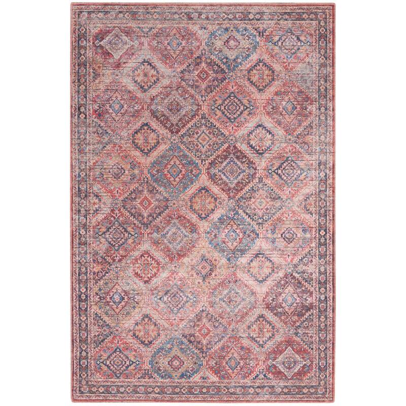 New Concept Washables Machine Washable Flatwoven Boho Medallion Area Rug