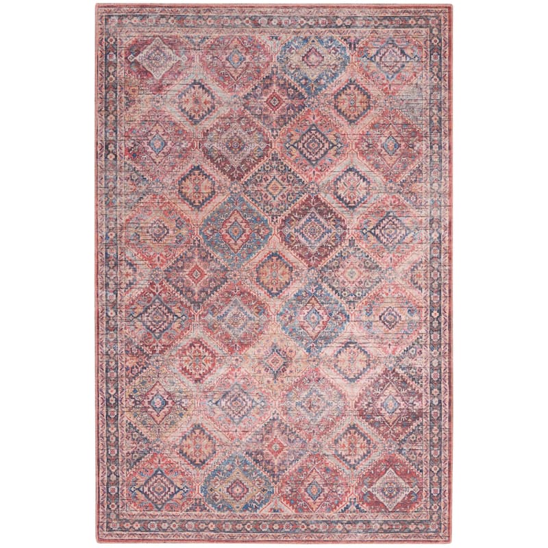 New Concept Washables Machine Washable Flatwoven Boho Medallion Area Rug