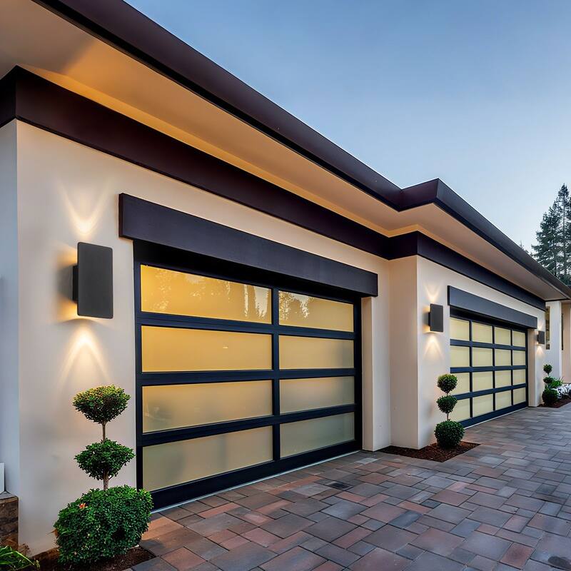 Modern 2-light Integrated LED Outdoor Wall Light Dimmable Wall Sconce - H14.2" x W5.9"