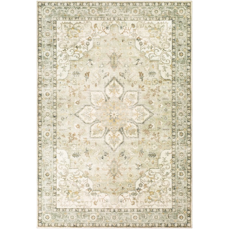 Livabliss Edouart Vintage Medallion Printed Area Rug
