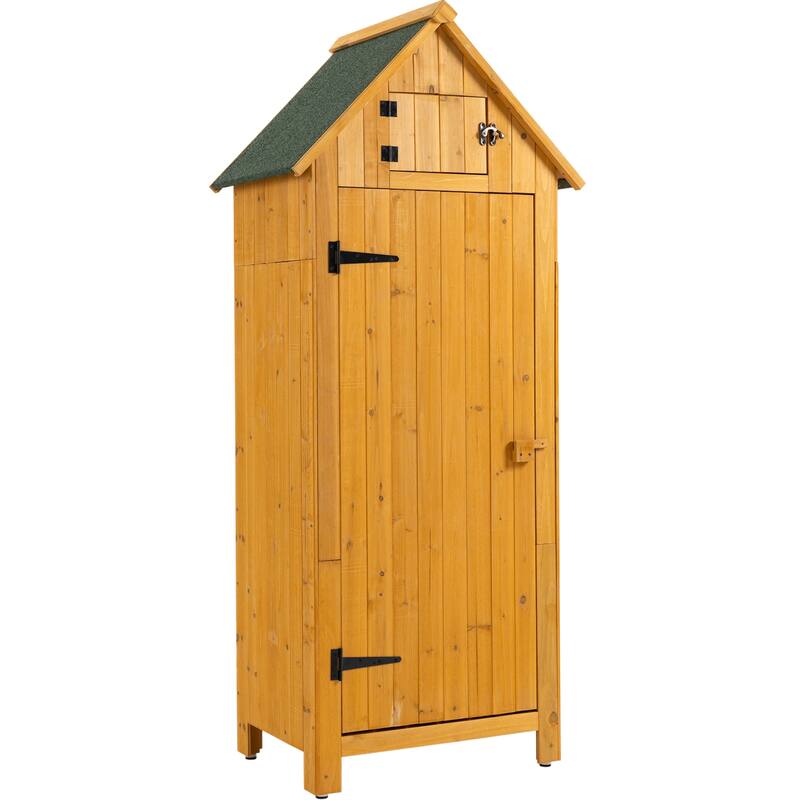 30.3"L X 21.3"W X 70.5"H Outdoor Storage Cabinet Tool Shed