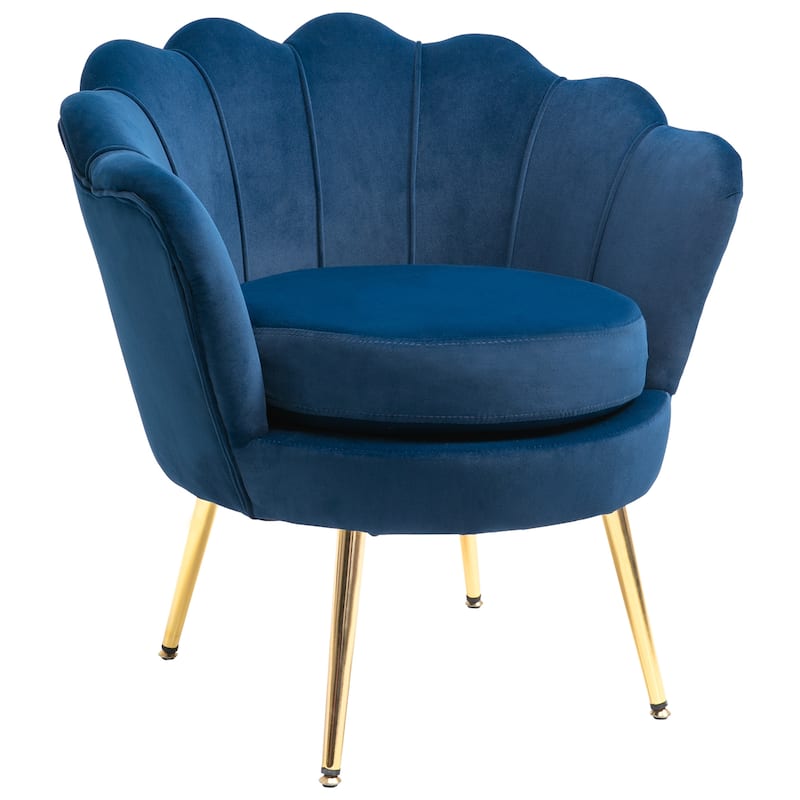 Velvet-touch Fabric Accent Chair