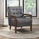 preview thumbnail 6 of 71, Leland Leather Match Accent Chair