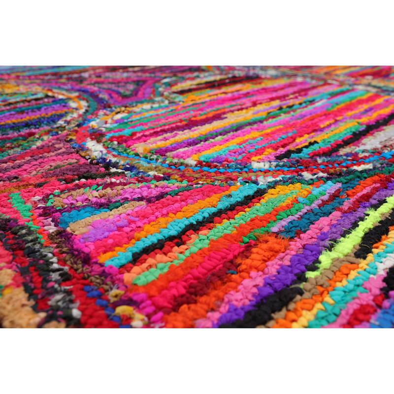 4'x 6' Pink Hand Tufted Oriental Rug - 4' x 6'