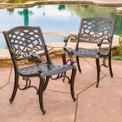 Sarasota Aluminum Outdoor Chair by Christopher Knight Home (Set of 2)
