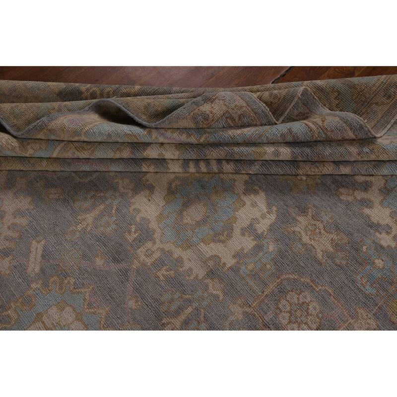 Oushak Turkish Large Area Rug Vegetable Dye Hand-Knotted Wool Carpet - 10'3"x 13'8"