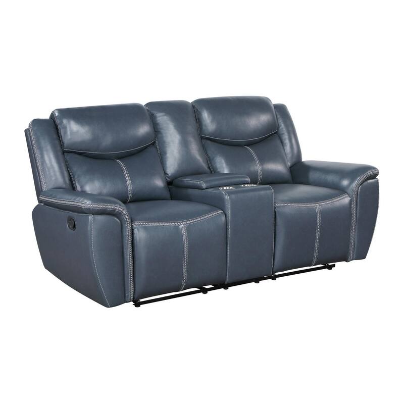 Stanwicke Blue 2-piece Motion Reclining Sofa Set