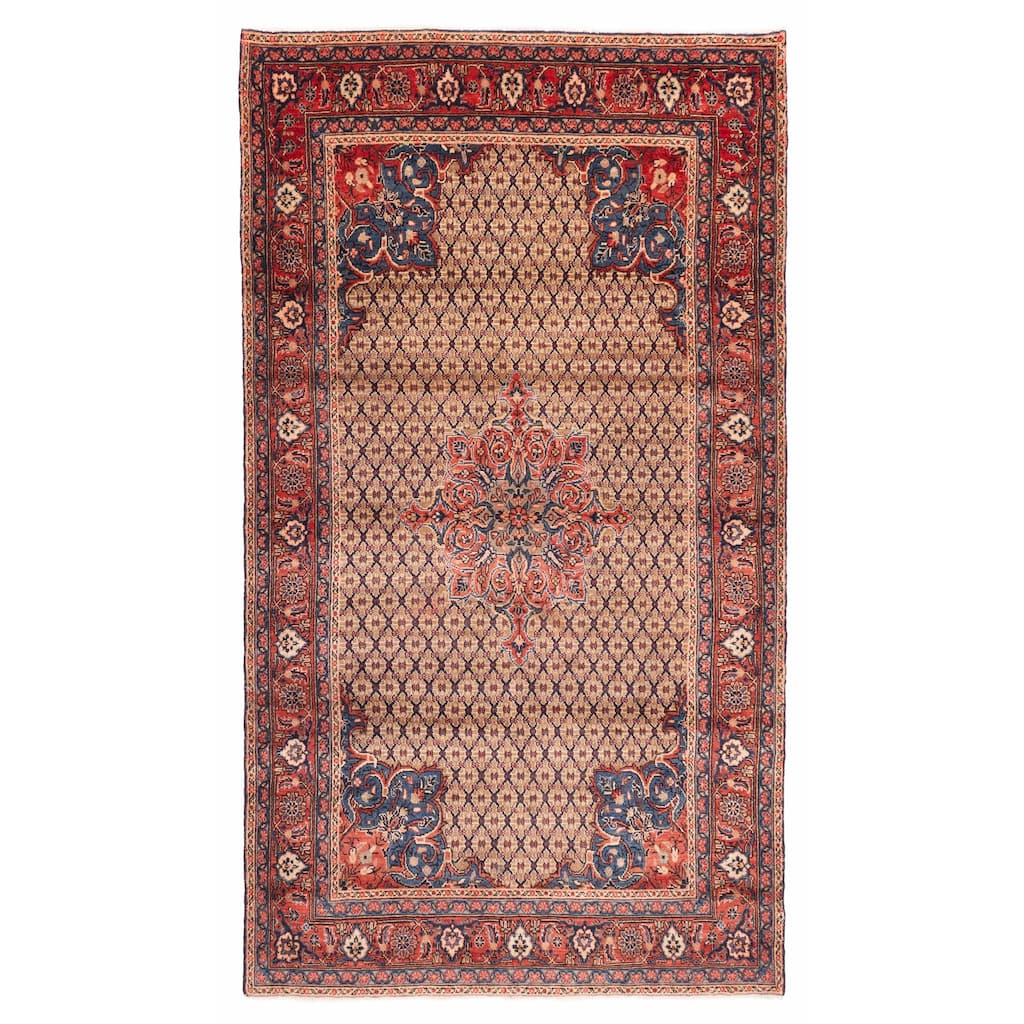 ECARPETGALLERY Hand-knotted Anatolian Vintage Light Brown Wool Rug - 5'5 x 9'8