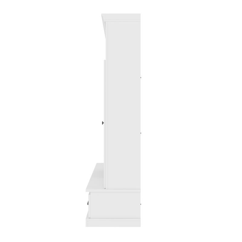 Roomfitters 78.7" Hall Tree with Bench, 5 Cubbies, 4 Doors, 5 Drawers, Adjustable Shelves