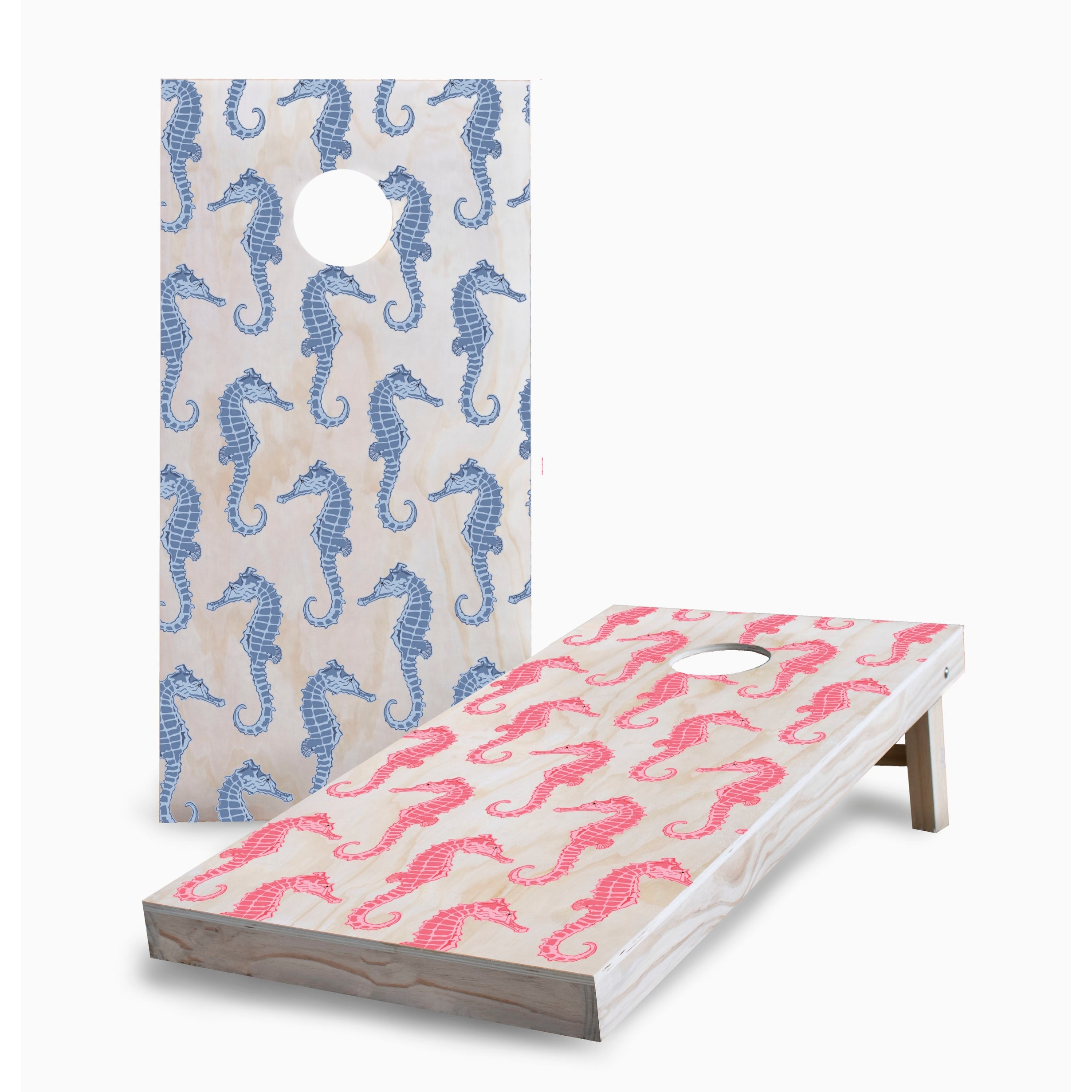 Seahorse Corn Hole Board Set with Hole Lights