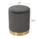 preview thumbnail 39 of 88, Adeco Round Storage Ottoman Footrest Stool Velvet Gold Plating Base