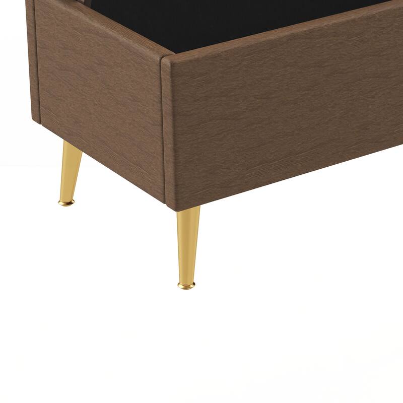 Modern Storage Ottoman Bench Upholstered Bedroom Bench