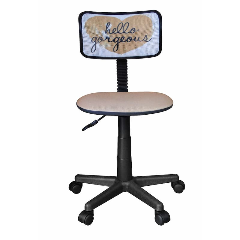 Urban Shop Hello Gorgeous Rolling Mesh-back Task Chair - Gold