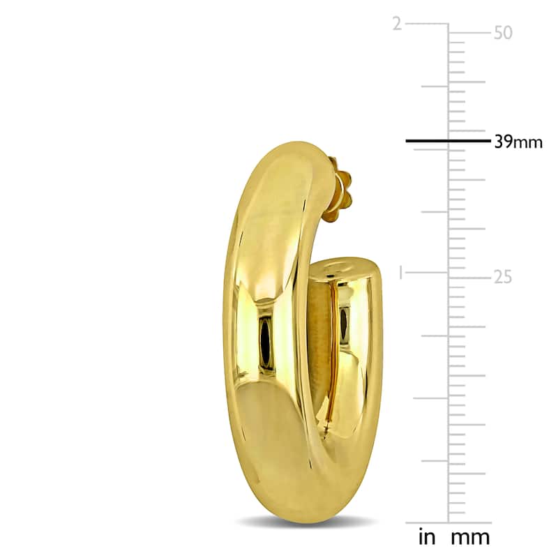 Miadora 39mm Hoop Earrings in 14K Yellow Gold
