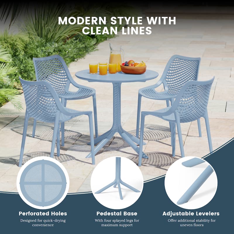 Frond and Form 4-Person Outdoor Round Dining Set
