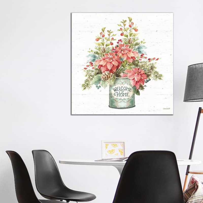 iCanvas "Our Christmas Story Bouquet on Birch" by Lisa Audit Canvas Print - 37x37x1.5