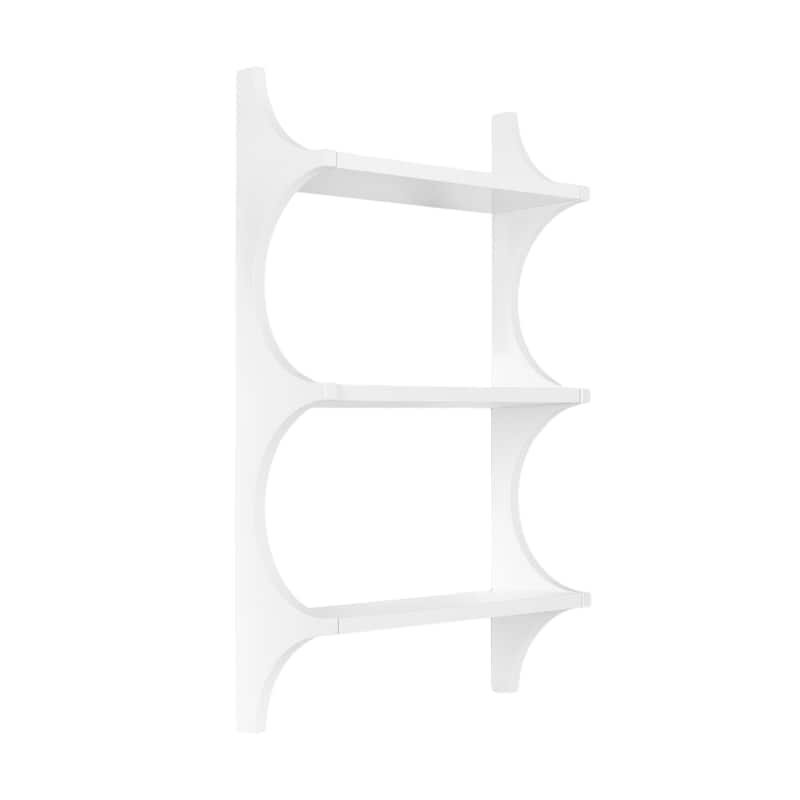 Kate and Laurel Scarlotte Wood Wall Shelf - 18x6x30 - White