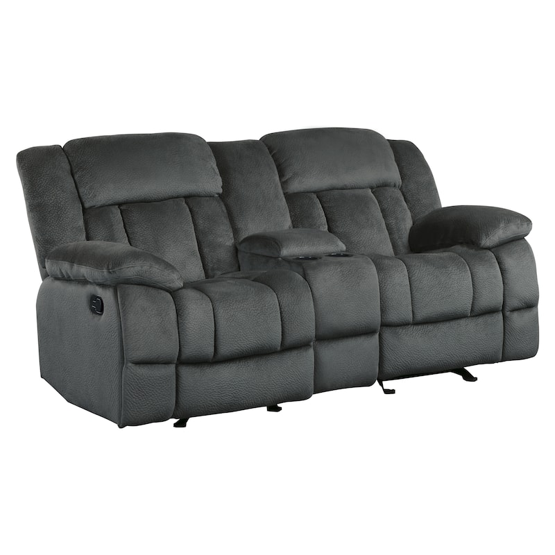 Brooks Double Glider Reclining Loveseat - Grey