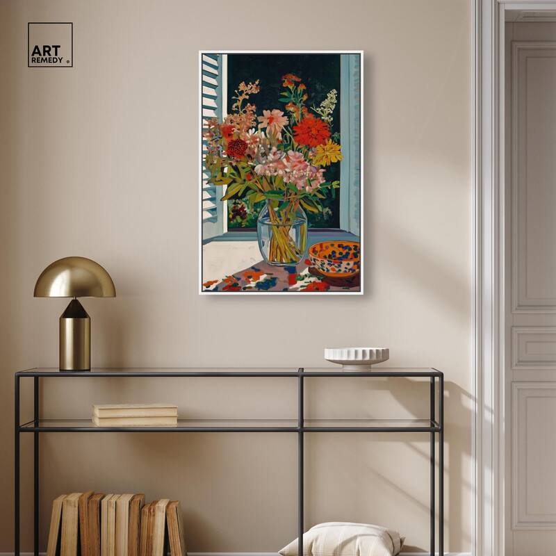 Vase on a Windowsill Canvas by Art Remedy