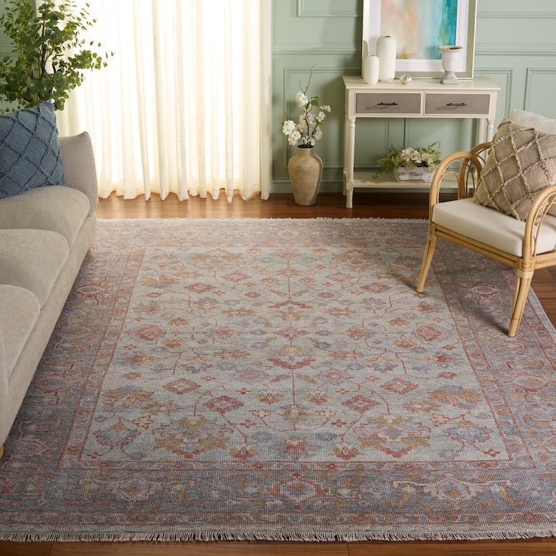 SAFAVIEH Hand-Knotted Izmir Aukje Wool Rug - 6' x 9' - Blue/Grey