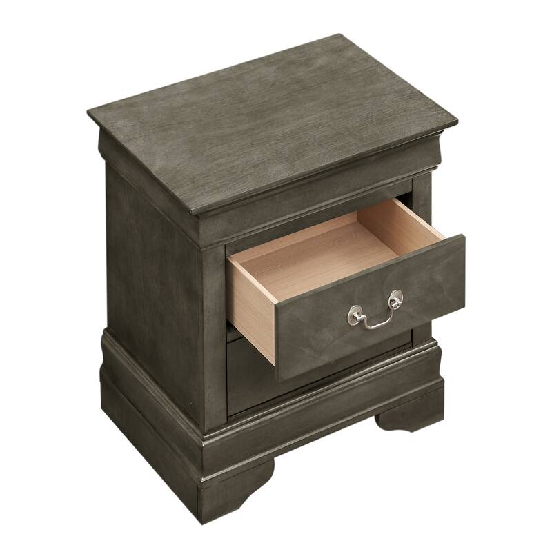 Louis Philippe 2-Drawer Nightstand (24 in. H X 21 in. W X 16 in. D)