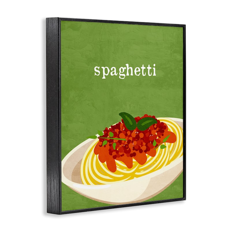 Stupell Spaghetti Italian Cuisine Framed Giclee Art Design By Kim Allen