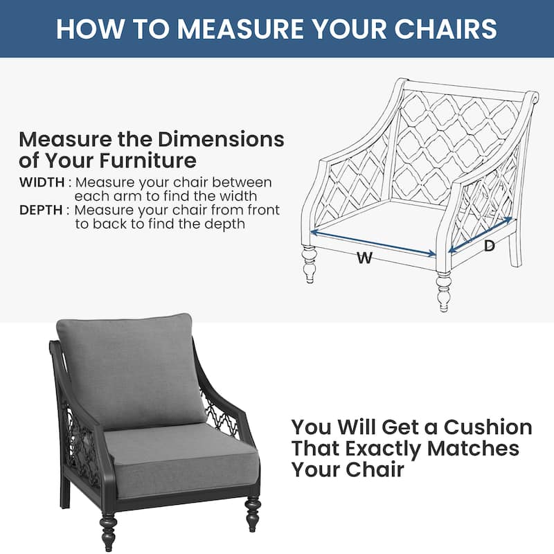 Crestlive Products Outdoor Premium Deep Seat Cushion Set