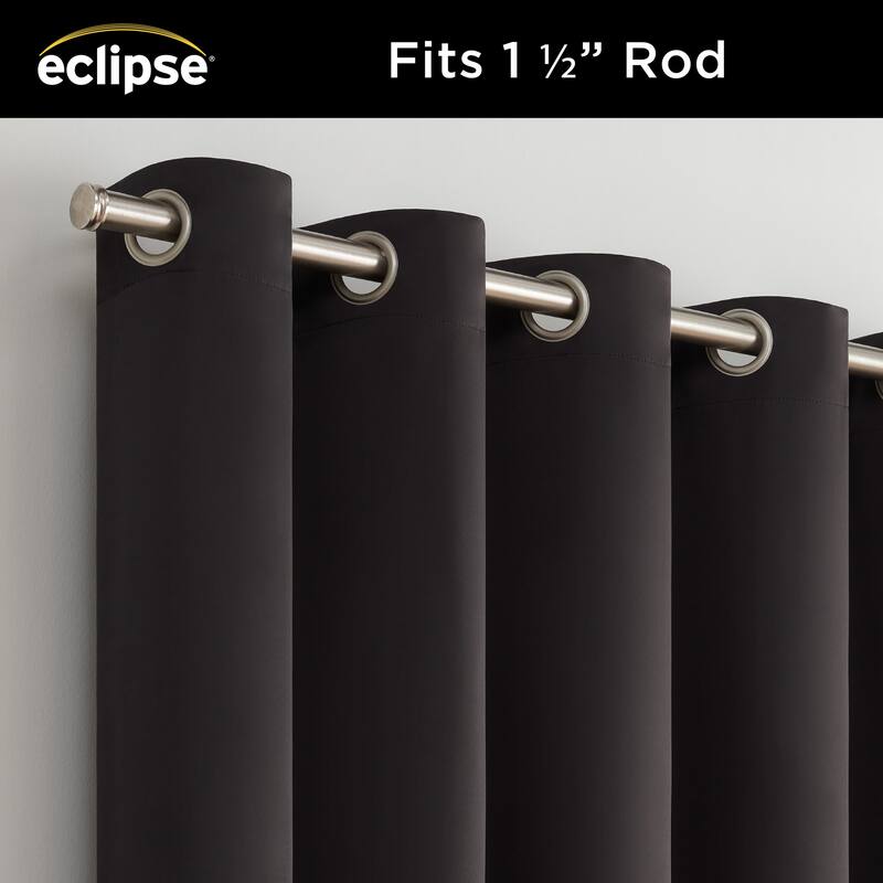 Eclipse Blackout Curtains, Darrell Thermaweave Grommet Extra Wide Curtains, Sliding Door Curtains 84 in x 100 in