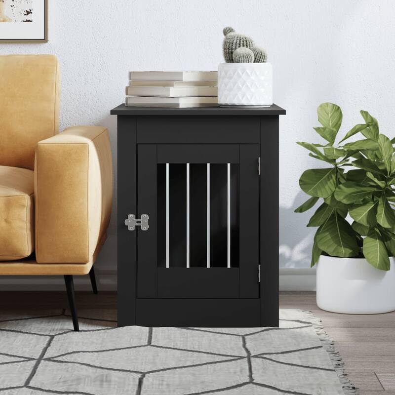 vidaXL Dog Crate with Door Doghouse Puppy Kennel Peg Cage Engineered Wood