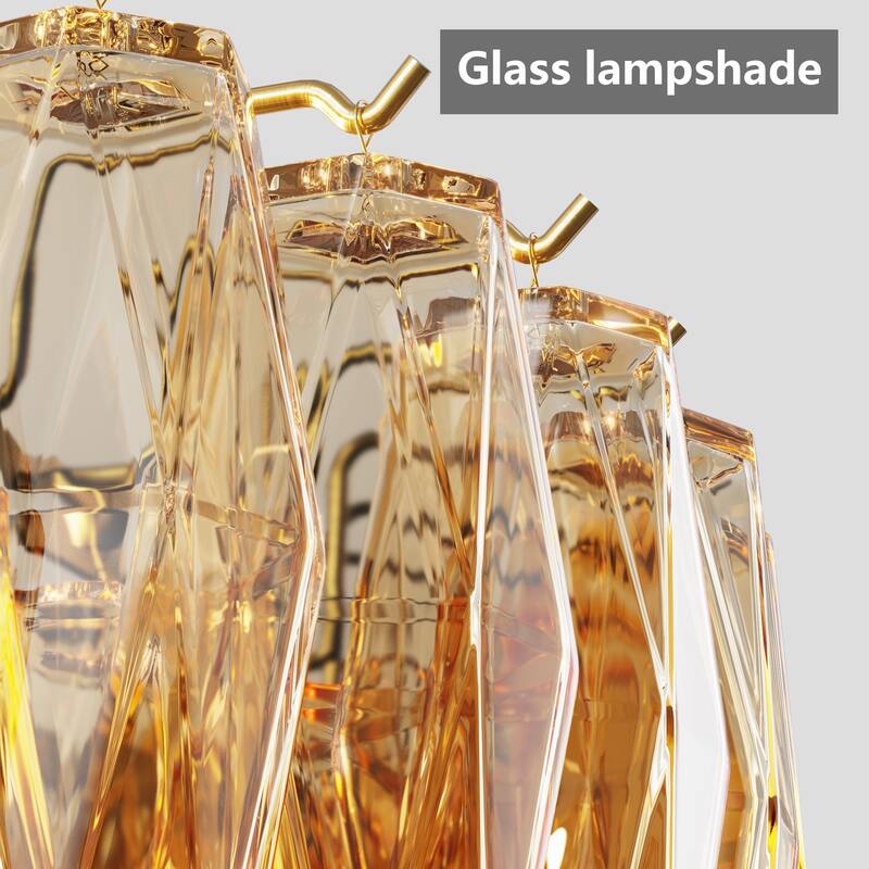 54" Large Rectangle Gold Kitchen Chandelier