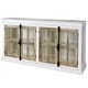 preview thumbnail 1 of 4, The Gray Barn Upper Glen 4-Door Crisp Two Tone White and Natural Credenza