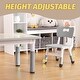 preview thumbnail 11 of 22, Height Adjustable Kids Table and 6 Chair Set - Multifunctional Desk with Ergonomically Designed Chairs