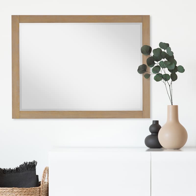 Altair Ivy Rectangular Bathroom Wood Framed Wall Mirror