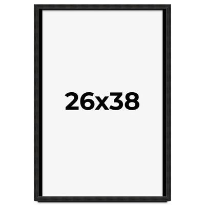 26x38 Shadow Box Black Rustic Barnwood Display Frame | 1.125 Inch
